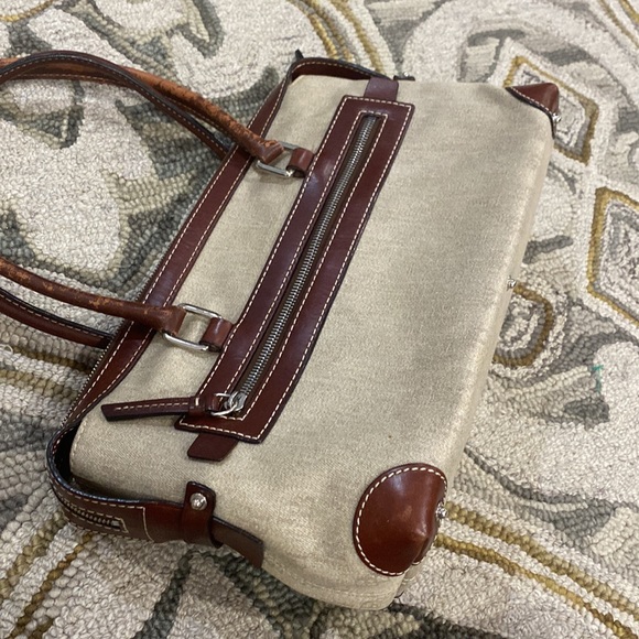 💕Dooney & Bourke beige brown large leather satchel bag 💕 - Picture 11 of 17